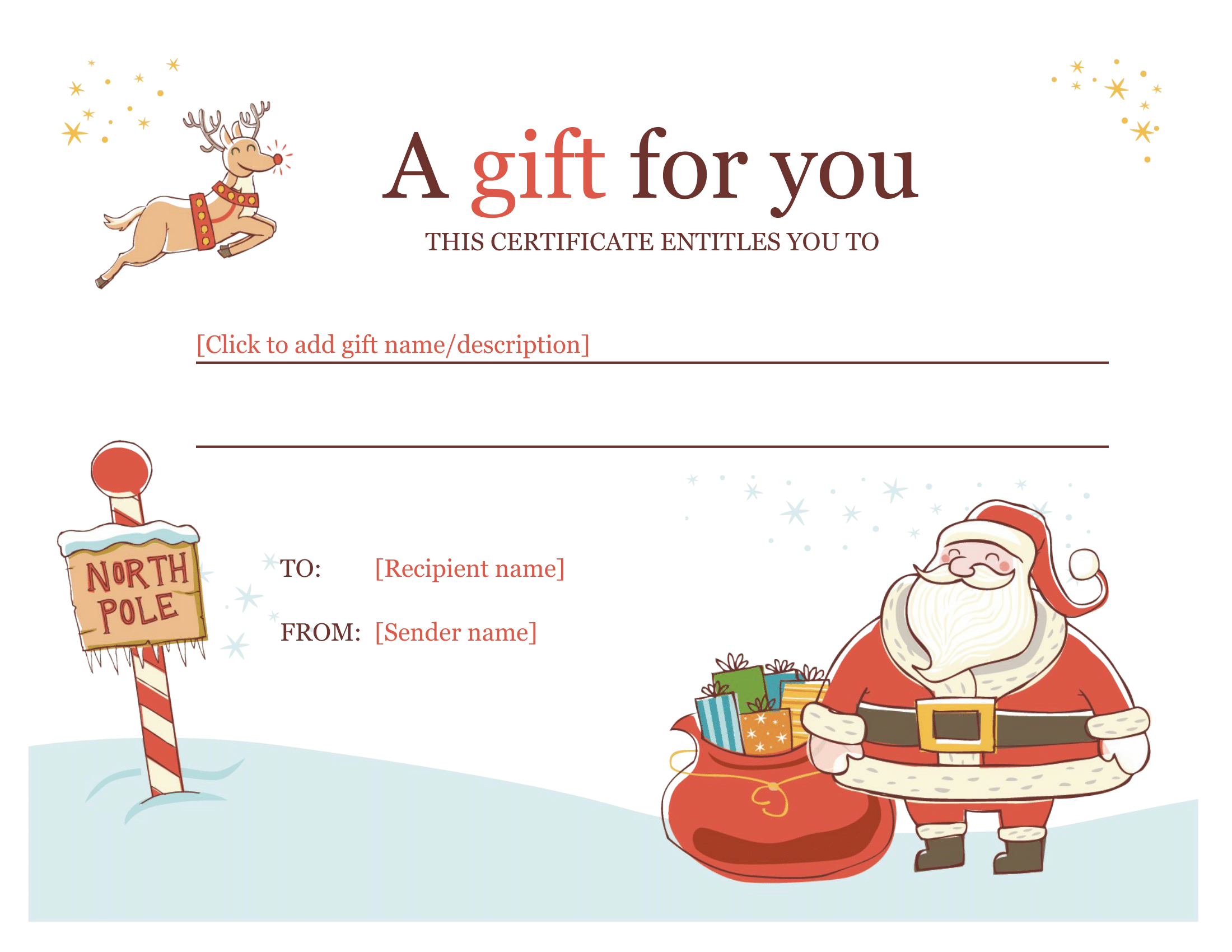 Free Printable Christmas Gift Voucher Templates