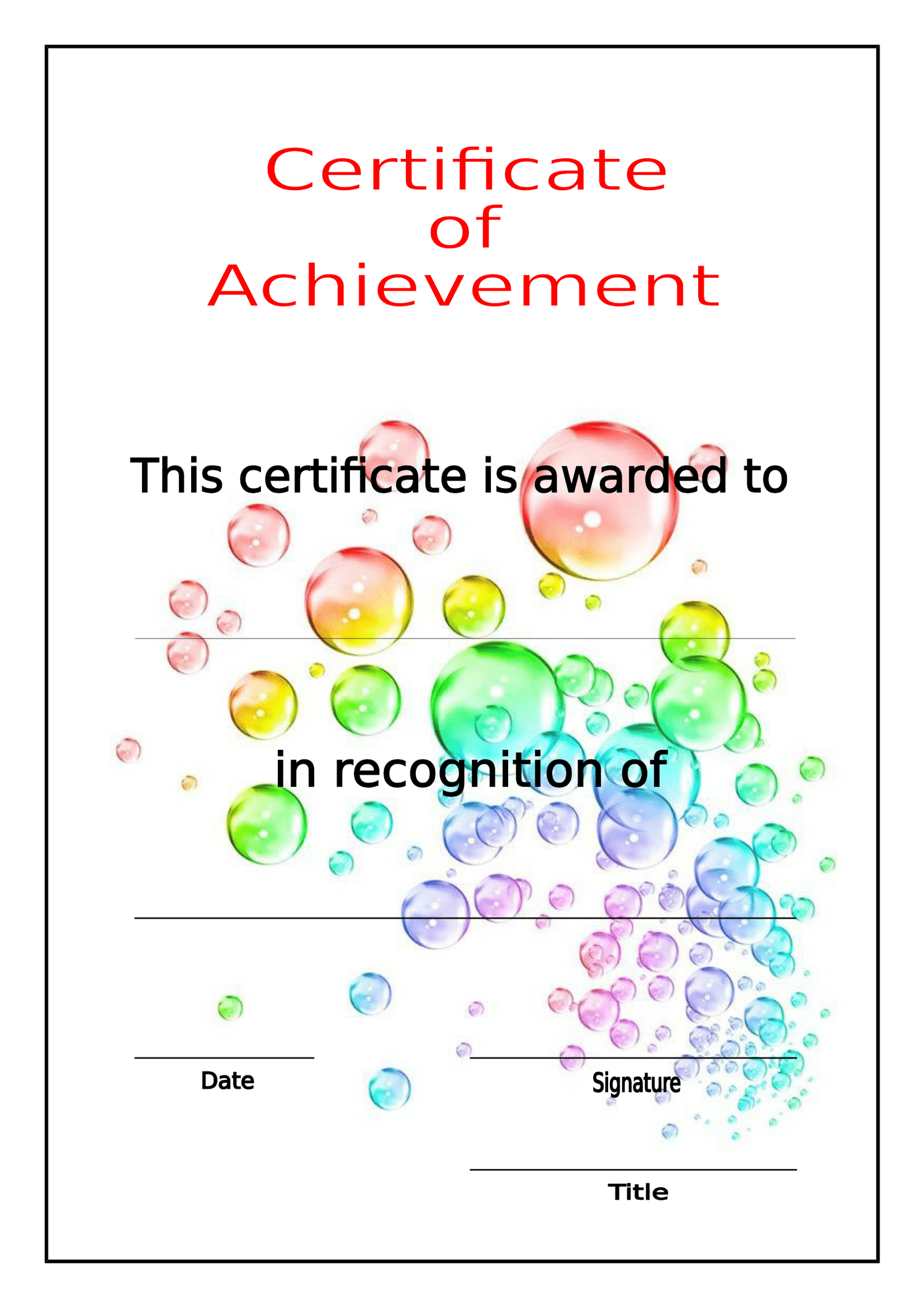 Printable Certificate of Achievement - FREE Download Template Throughout Free Printable Certificate Of Achievement Template