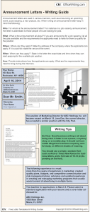 Infographic Writing Guide - Announcement Letter Template and Sample Business Letter