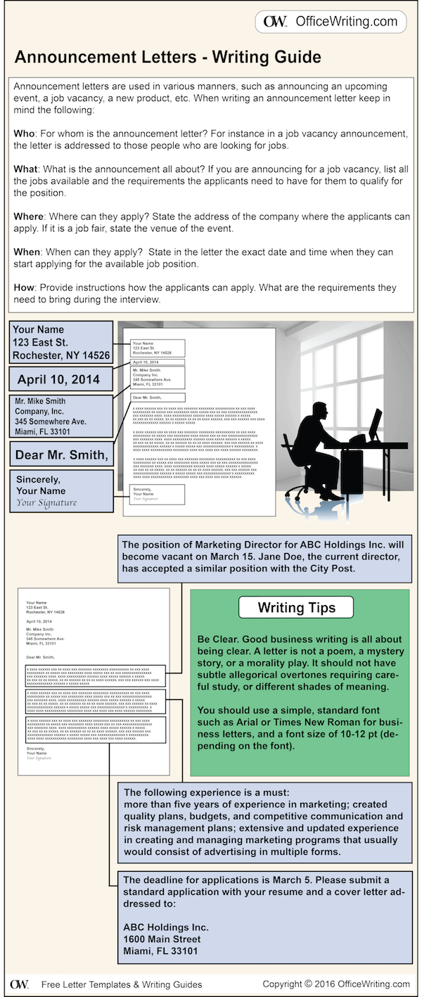 Announcement Letter Sample Download FREE Business Letter